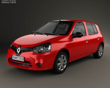 Renault Clio Mercosur 5-door hatchback 2013 3D Model