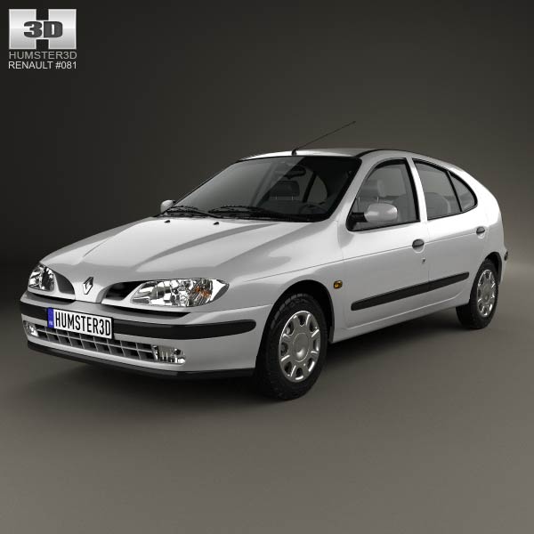 Renault Megane 5-door hatchback 1995 3D model