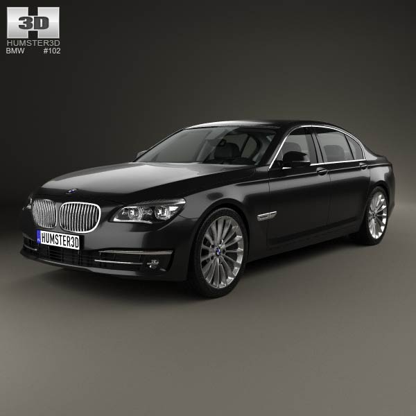 BMW 7 Series (F02) with HQ interior 2013 3D model