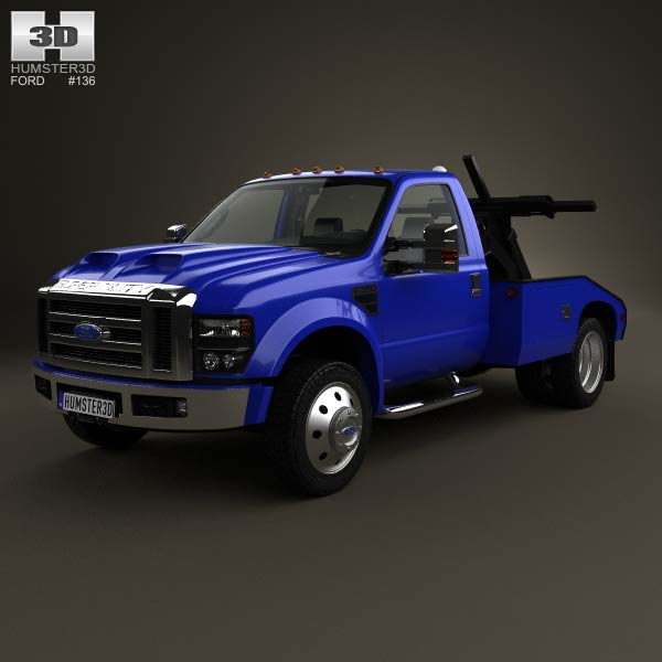 Ford Super Duty F-550 Tow Truck with HQ interior 2005 3D model