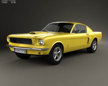 Ford Mustang Fastback with HQ interior 1965 3D Model