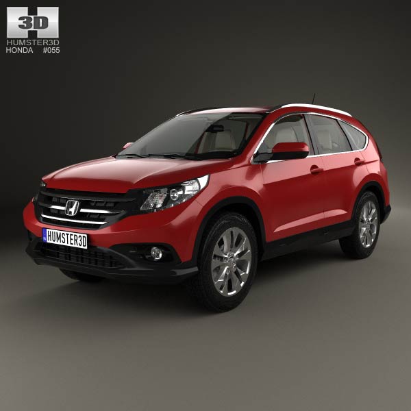 Honda CR-V EU with HQ interior 2012 3D model