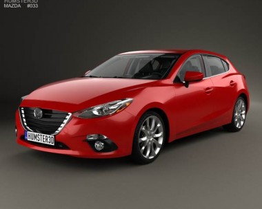 Mazda 3 hatchback with HQ interior 2014 3D Model