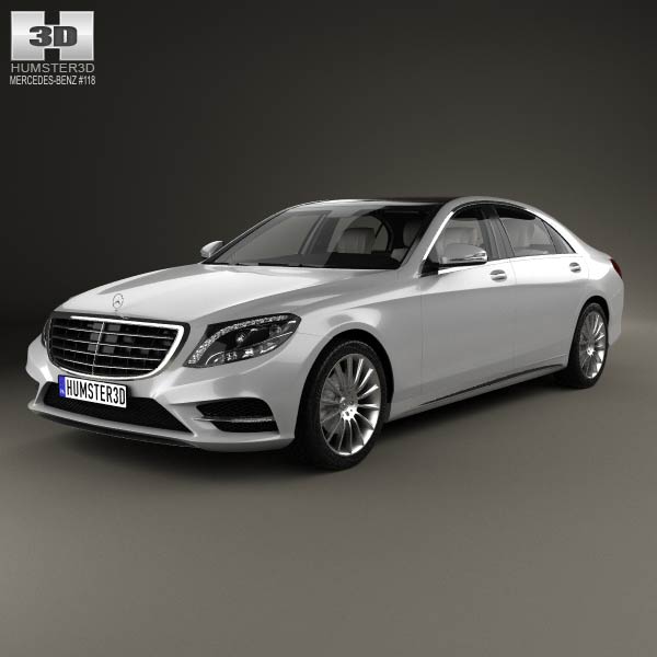 Mercedes-Benz S-Class (W222) with HQ interior 2014 3D model