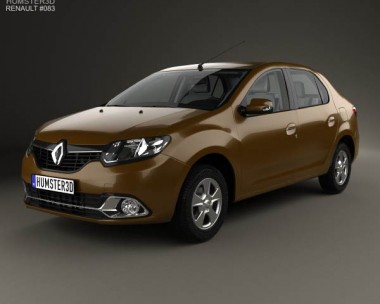 Renault Logan sedan (Brazil) with HQ interior 2013 3D Model