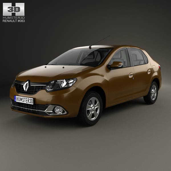 Renault Logan sedan (Brazil) with HQ interior 2013 3D model