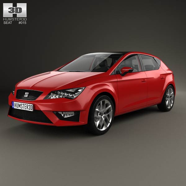 Seat Leon FR 5-door hatchback with HQ interior and engine 2013 3D model