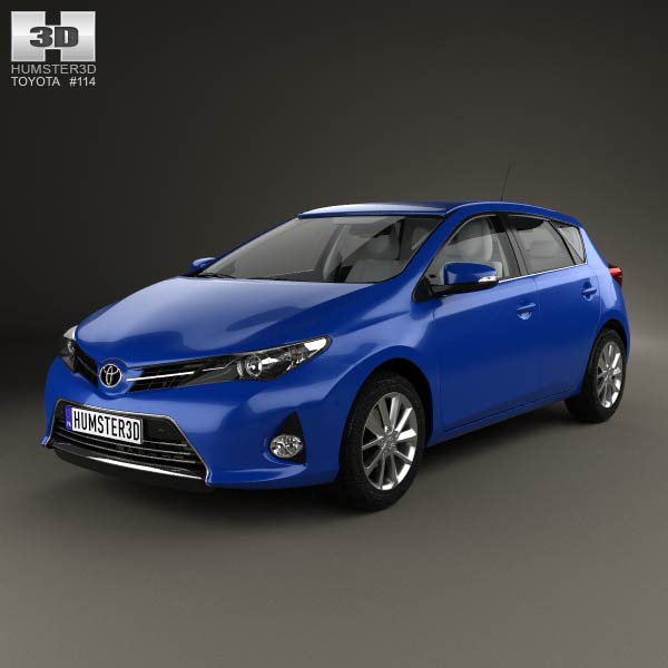 Toyota Auris hatchback 5-door with HQ interior 2013 3D model
