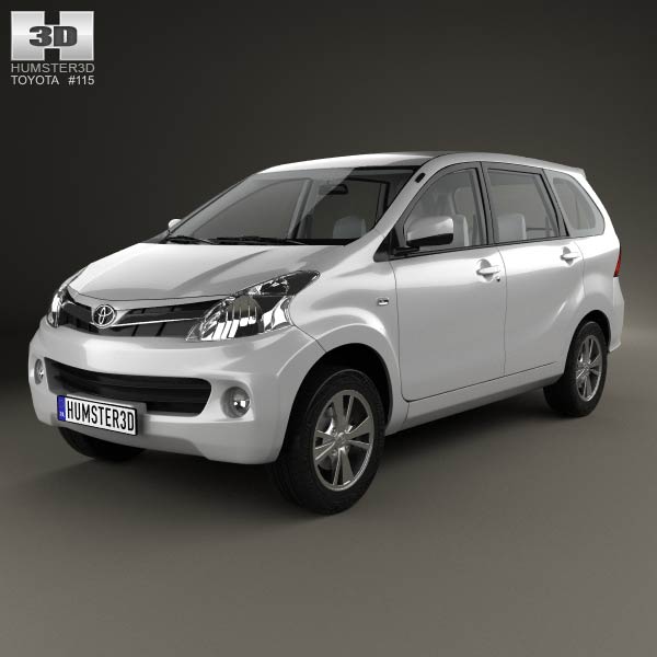 Toyota Avanza with HQ interior 2012 3D model