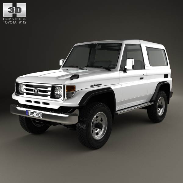 Toyota Land Cruiser (J70) 3-door 1990 3D model