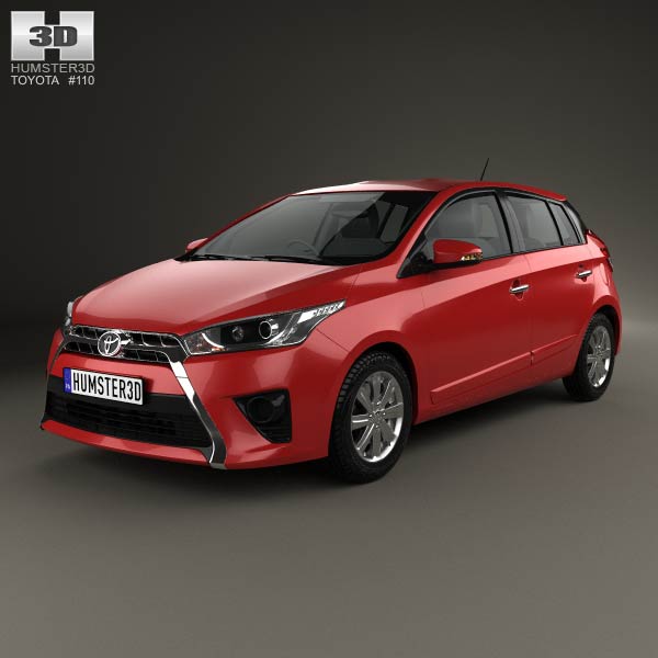 Toyota Yaris 5-door hatchback 2014 3D model