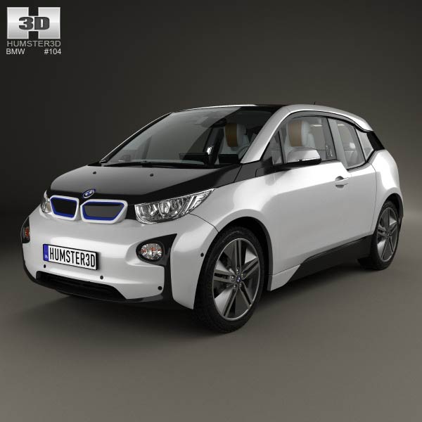 BMW i3 with HQ interior 2014 3D model