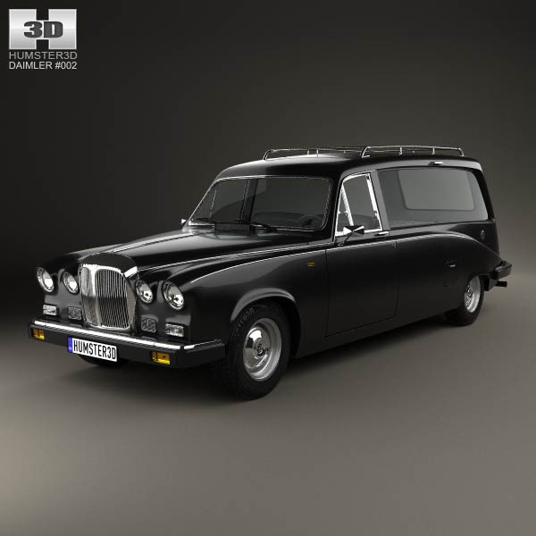 Daimler DS420 Hearse 1987 3D model