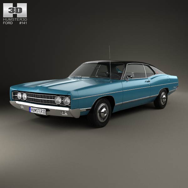Ford Galaxie 500 fastback 1969 3D model