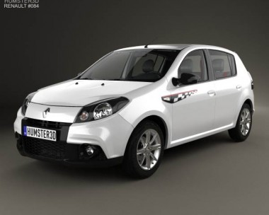 Renault Sandero GT Line with HQ interior 2012 3D Model