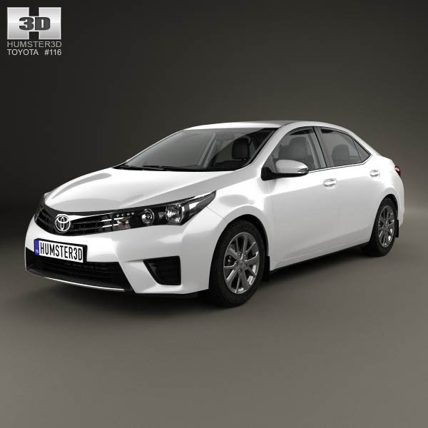 Toyota Corolla EU with HQ interior 2014 3D model