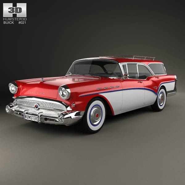 Buick Century Caballero wagon 1957 3D model