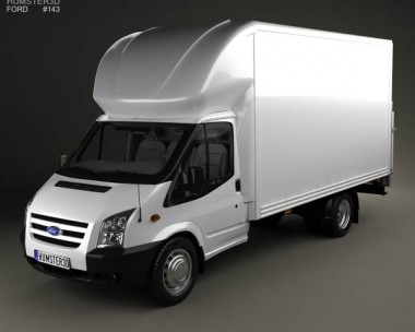 Ford Transit Luton Tailift Van 2012 3D Model