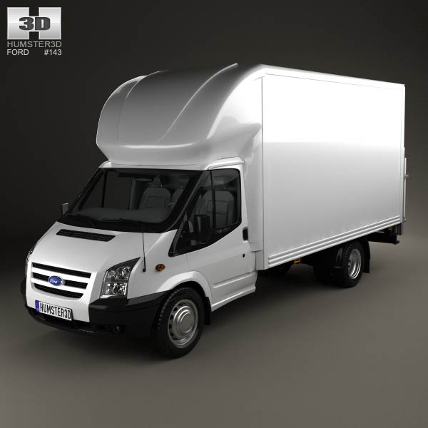 Ford Transit Luton Tailift Van 2012 3D model