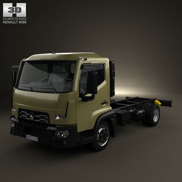 Renault D 7.5 Chassis Truck 2013 3D model