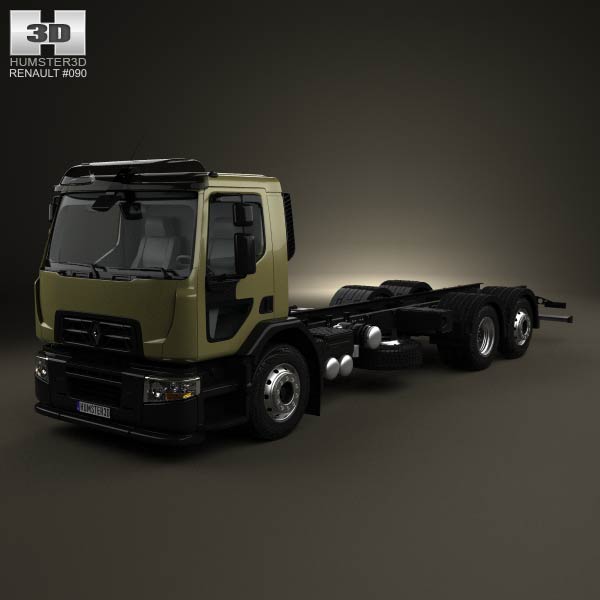 Renault D Wide Chassis Truck 2013 3D model