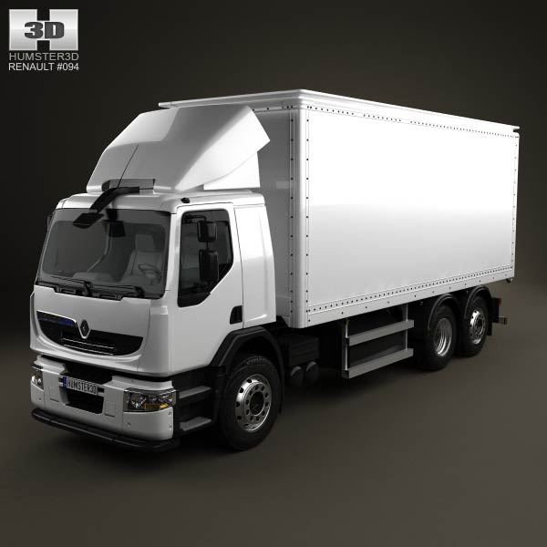 Renault Premium Distribution Hybrys Box Truck 2011 3D model