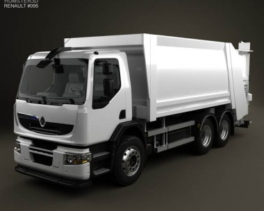 Renault Premium Distribution Hybrys Garbage Truck 2011 3D Model