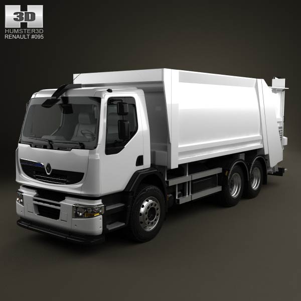 Renault Premium Distribution Hybrys Garbage Truck 2011 3D model