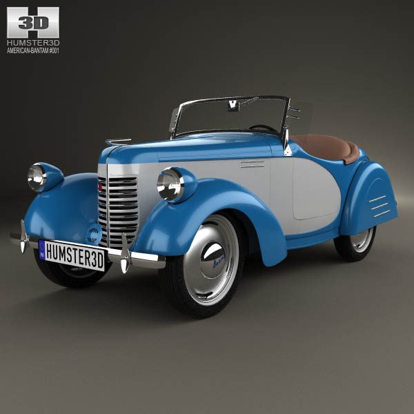 American Bantam Model 62 Deluxe Roadster 1939 3D model