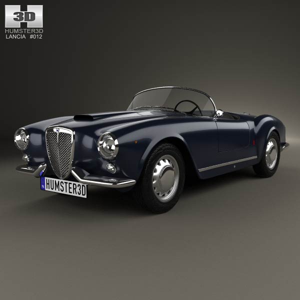 Lancia Aurelia GT convertible 1954 3D model