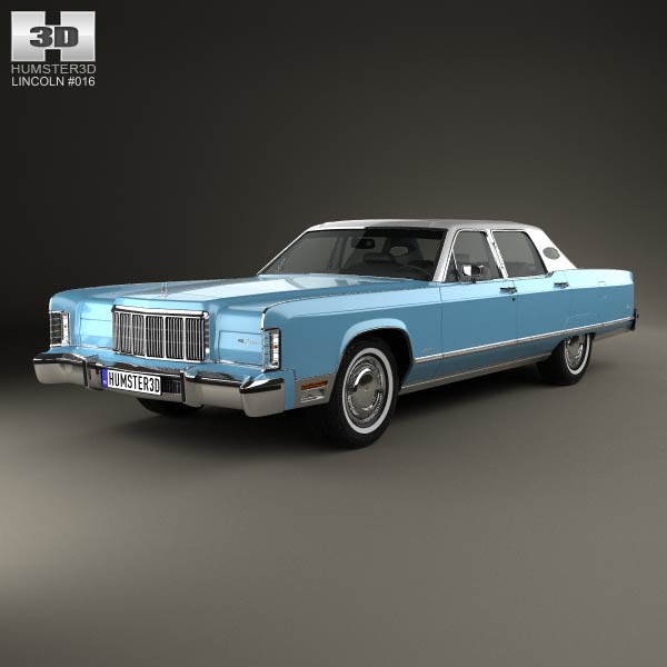 Lincoln Continental sedan 1975 3D model