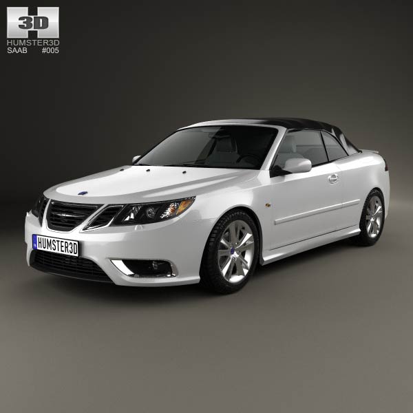 Saab 9-3 convertible 2008 3D model