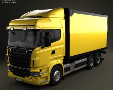 Scania R 730 Box Truck 2010 3D Model