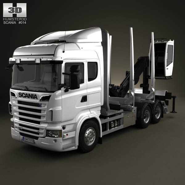 Scania R 730 Timber Truck 2010 3D model