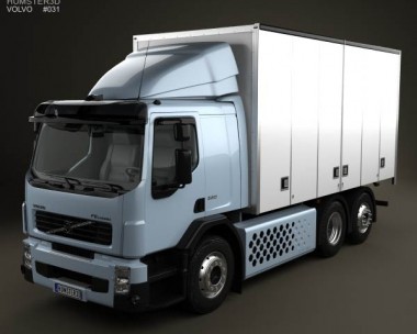 Volvo FE Hybrid Box Truck 2011 3D Model