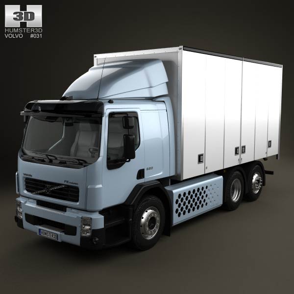 Volvo FE Hybrid Box Truck 2011 3D model