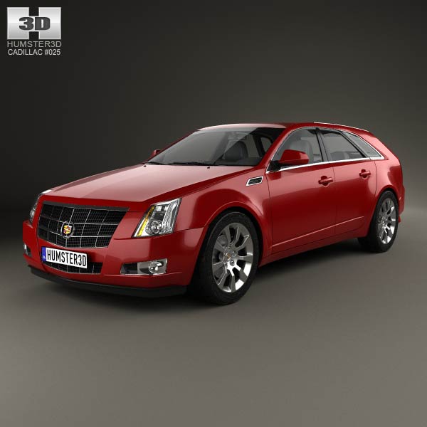 Cadillac CTS sport wagon 2009 3D model