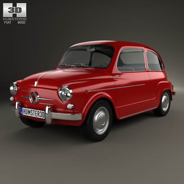 Fiat 600 D 1960 3D model