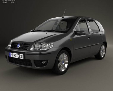 Fiat Punto 5-door 2003 3D Model
