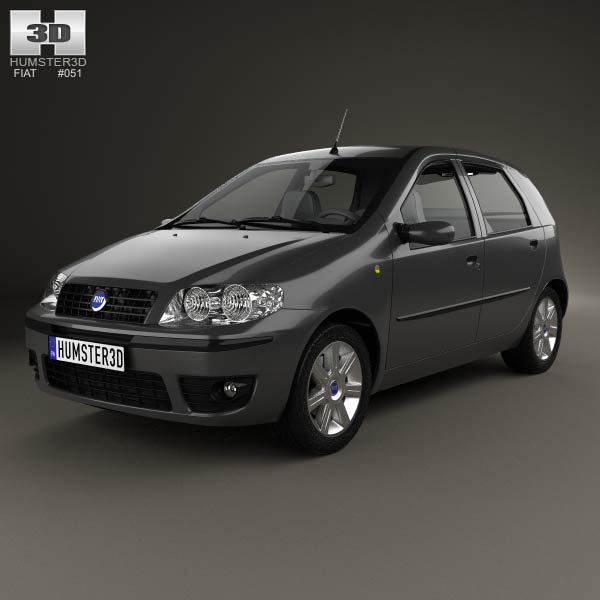 Fiat Punto 5-door 2003 3D model
