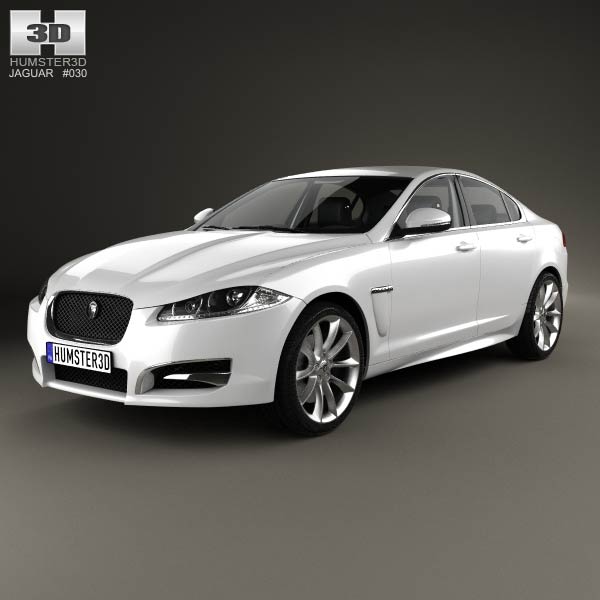 Jaguar XF with HQ interior 2012 3D model