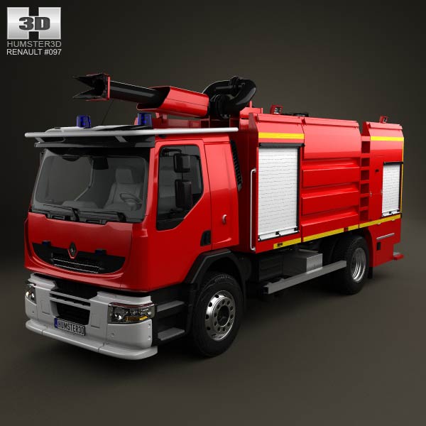 Renault Premium Lander Fire Truck 2011 3D model