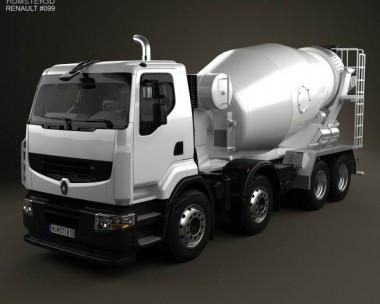 Renault Premium Lander Mixer Truck 2006 3D Model