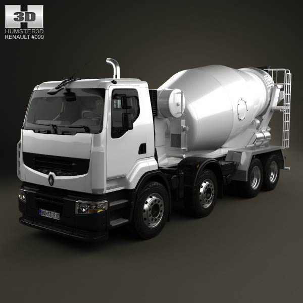 Renault Premium Lander Mixer Truck 2006 3D model