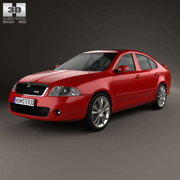 Skoda Octavia RS liftback 2005 3D model
