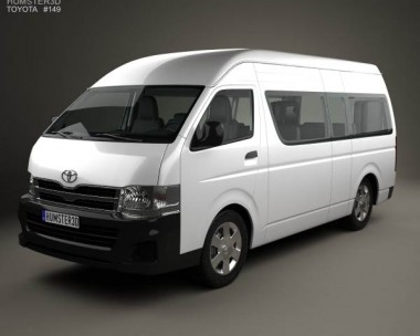 Toyota HiAce Super Long Wheel Base with HQ interior 2012 3D Model