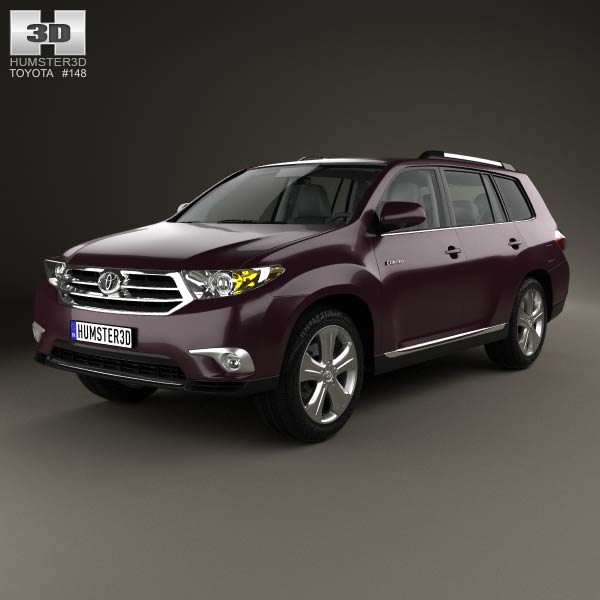 Toyota Highlander with HQ interior 2011 3D model