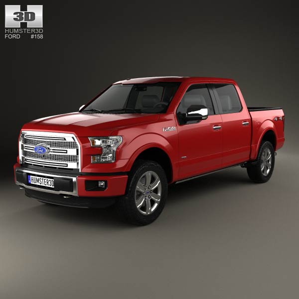 Ford F-150 Super Crew Cab Platinum 2014 3D model