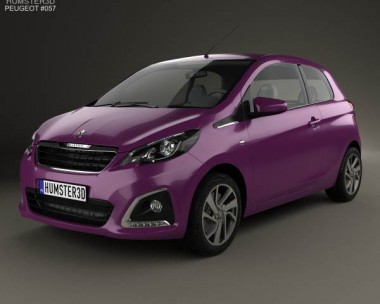 Peugeot 108 3-door 2014 3D Model