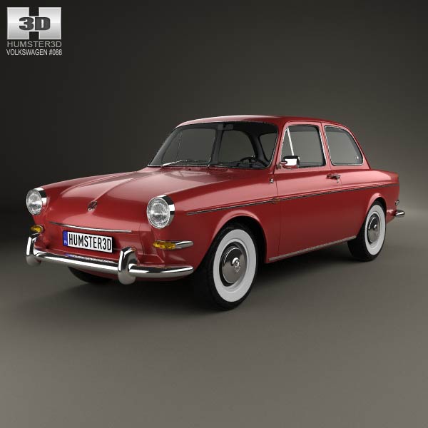 Volkswagen 1500 (Type 3) notchback 1961 3D model